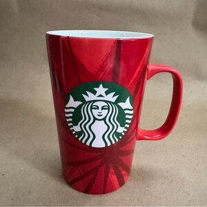 Starbucks 2014 Christmas Blend 30th Anniversary Red Ceramic Coffee Mug. 16 fl oz